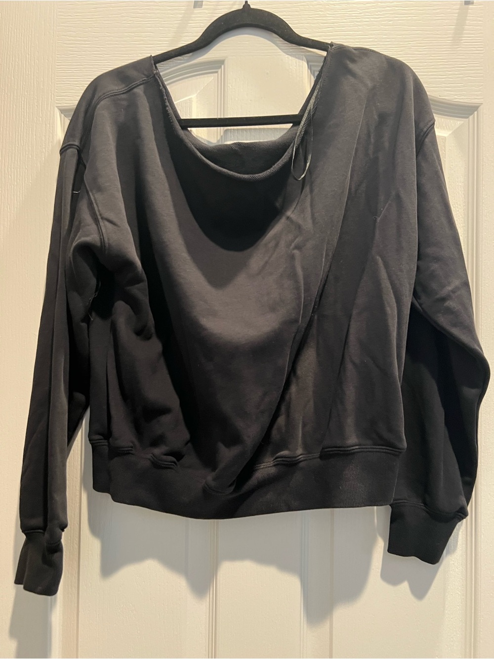 Fabletics Black Off-Shoulder Pullover
